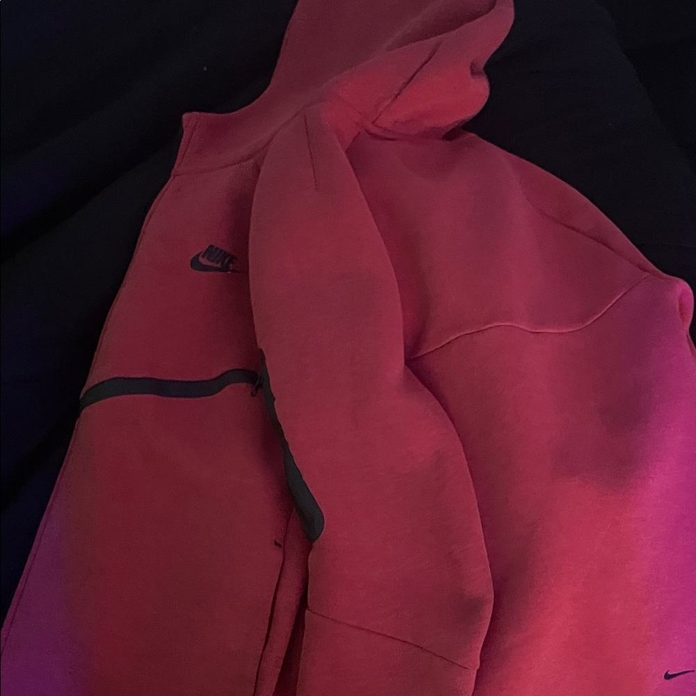 Nike Crimson Hoodie with Black Accents